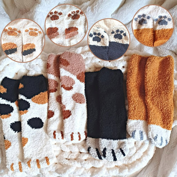 Cat Paw Socks with Toe Beans  Playfully cute fleece socks – Creature of  Leisure LLC