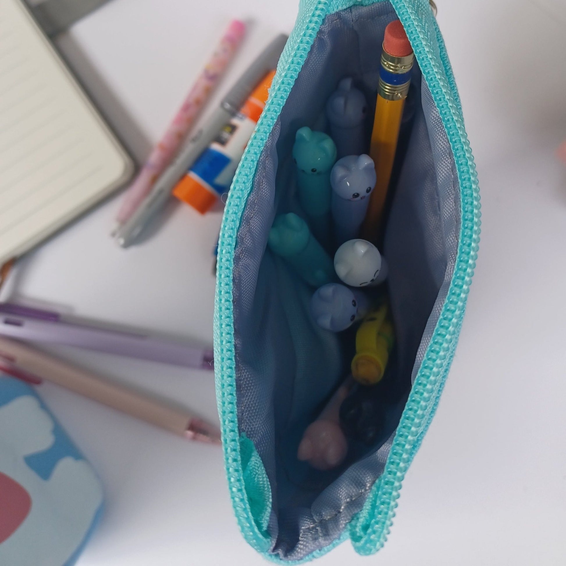 Creative Caterpillar Zipper Pencil Case - School Bag Pen Holder